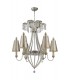 6 Light Multi Arm Chandelier Gold, Silver Finish, E27 - 1