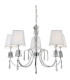Portico 5 Light Multi Arm Ceiling Pendant Chrome Glass Crystals with Shades G9_Main