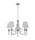 Portico 5 Light Multi Arm Ceiling Pendant Chrome Glass Crystals with Shades G9_Off