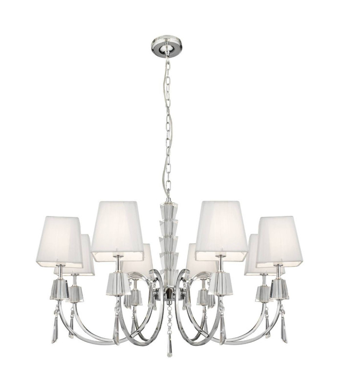 Portico 8 Light Multi Arm Chandelier Chrome Finish G9_Main