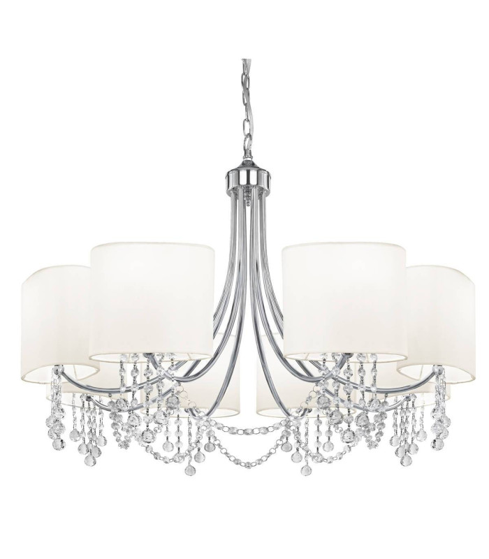 Nina 8 Light Multi Arm Chandelier Chrome Finish E14_Main