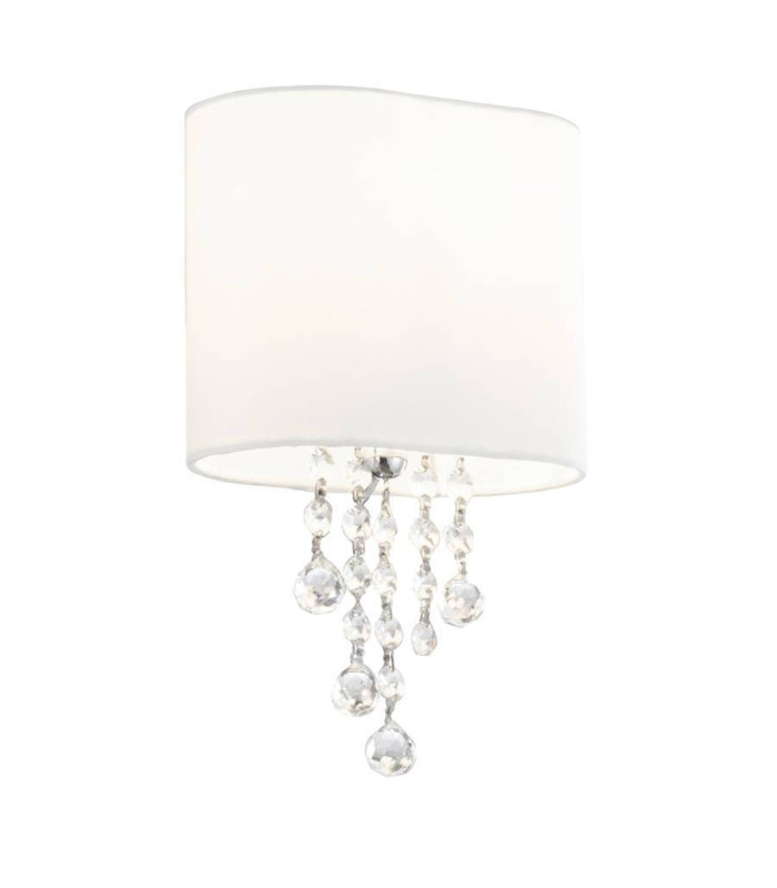Nina 1 Light Indoor Wall Light Chrome Crystal with Shade E14_Main