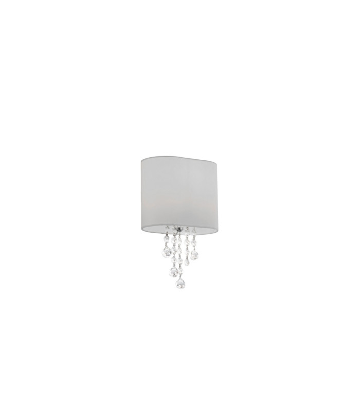 Nina 1 Light Indoor Wall Light Chrome Crystal with Shade E14_Off