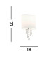 Nina 1 Light Indoor Wall Light Chrome Crystal with Shade E14_Line