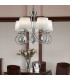 Angelique 5 Light Multi Arm Ceiling Pendant Chrome with Shades E14_Room