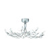 Wisteria 8 Light Multi Arm Flower Design Ceiling Flush Light Chrome and Glass G9 Bulb_Main