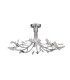 Wisteria 8 Light Multi Arm Flower Design Ceiling Flush Light Chrome and Glass G9 Bulb_Off