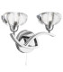 Sculptured Ice 2 Light Indoor Wall Light Chrome with Glass G9_Main