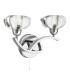 Sculptured Ice 2 Light Indoor Wall Light Chrome with Glass G9_Off