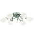 Opera 6 Light Flush Multi Arm Ceiling Light Chrome and Opal Glass G9_Main