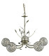 Bellis 5 Light Multi Arm Ceiling Pendant Flower Design Antique Brass Glass G9_Main