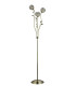 Bellis 3 Light Flower Design Floor Lamp Antique Brass and Glass G9_Main