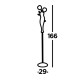 Bellis 3 Light Flower Design Floor Lamp Antique Brass and Glass G9_Line