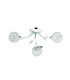 Bellis 3 Light Semi Flush Multi Arm Flower Design Ceiling Light Chrome and Glass G9_Main