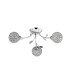 Bellis 3 Light Semi Flush Multi Arm Flower Design Ceiling Light Chrome and Glass G9_Off