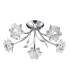 Bellis 5 Light Semi Flush Multi Arm Flower Design Ceiling Light Chrome and Glass G9_Main