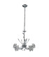 Bellis 5 Light Flower Design Multi Arm Ceiling Pendant Chrome Glass Five G9_Off