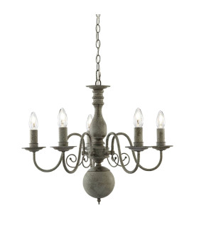Greythorne 5 Light Multi Arm Ceiling Pendant Grey E14_Main