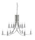 Ascona 12 Light Chandelier Satin Silver Finish E14_Main