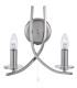 Ascona 2 Light Indoor Glass Candle Wall Light Satin Silver E14_Main