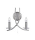 Ascona 2 Light Indoor Glass Candle Wall Light Satin Silver E14_Off
