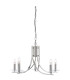 Ascona 5 Light Multi Arm Ceiling Pendant Satin Silver Glass E14_Main