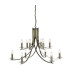 Ascona 12 Light Chandelier Antique Brass Finish E14_Main