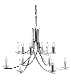 Ascona 12 Light Chandelier Chrome Finish E14_Main