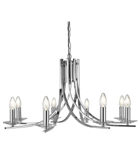 Ascona 8 Light Chandelier Chrome Finish E14_Main