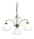 Milanese 3 Light Multi Arm Ceiling Pendant Antique Brass Glass E14_Main