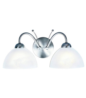 Milanese 2 Light Indoor Glass Wall Light Satin Silver E14_Main