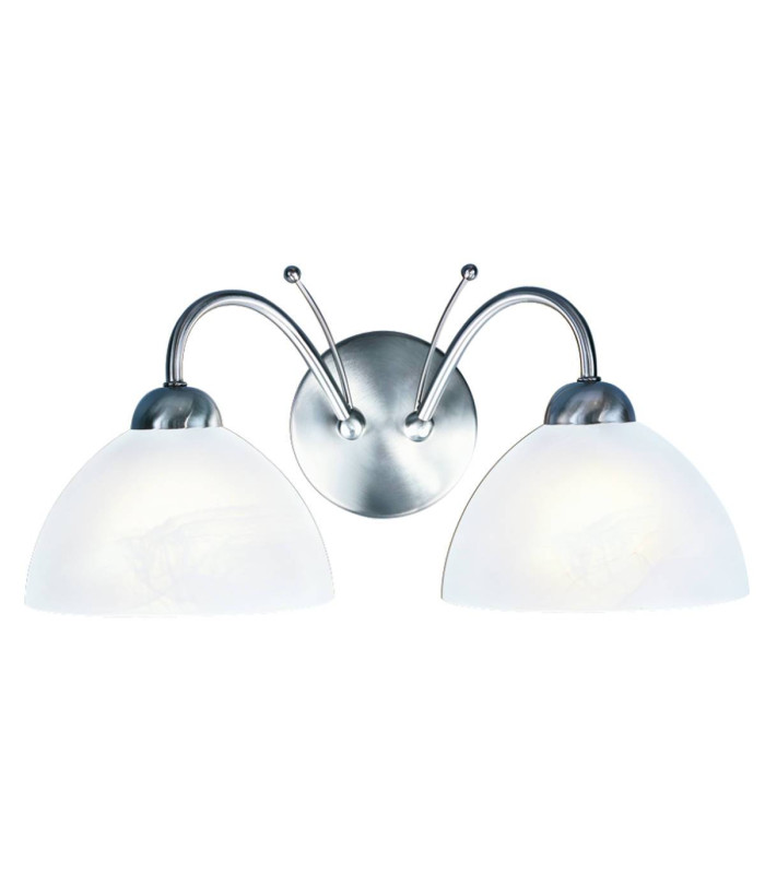 Milanese 2 Light Indoor Glass Wall Light Satin Silver E14_Main