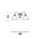 Milanese 2 Light Indoor Glass Wall Light Satin Silver E14_Line