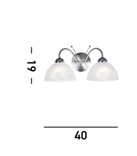 Milanese 2 Light Indoor Glass Wall Light Satin Silver E14_Line
