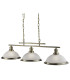 Bistro 3 Light Ceiling Pendant Bar Antique Brass Acid Glass E27_Main