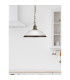 Bistro 1 Light Dome Ceiling Pendant Antique Brass Acid Glass E27_Room