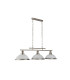 Bistro 3 Light Ceiling Pendant Bar Satin Silver Acid Glass E27_Off