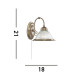 American Diner 1 Light Wall Light Antique Brass with Ribbed Glass Shade E27_Line
