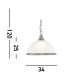 American Diner 1 Light Dome Ceiling Pendant Satin Silver Acid Ribbed Glass E27_Line