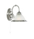 American Diner 1 Light Wall Light Satin Silver with Acid Ribbed Glass Shade E27_Main