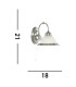 American Diner 1 Light Wall Light Satin Silver with Acid Ribbed Glass Shade E27_Line