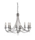 Maypole 8 Light Chandelier Satin Silver Finish E14_Off