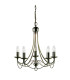 Maypole 5 Light Multi Arm Ceiling Pendant Antique Brass E14_Main