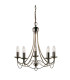 Maypole 5 Light Multi Arm Ceiling Pendant Antique Brass E14_Off