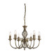 Zanzibar 6 Light Multi Arm Ceiling Pendant Antique Brass E14_Off