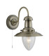 Fisherman 1 Light Wall Light Antique Brass with Seeded Glass Shade E27_Main