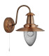 Fisherman 1 Light Wall Light Copper with Seeded Glass Shade E27_Off