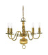 Flemish 5 Light Multi Arm Ceiling Pendant Antique Brass E14_Main
