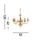 Flemish 5 Light Multi Arm Ceiling Pendant Antique Brass E14_Line