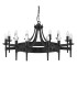 Cartwheel 12 Light Multi Arm Ceiling Pendant Black E14_Off